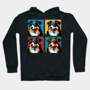 Miniature American Shepherd Pop Art - Dog Lover Gifts Hoodie